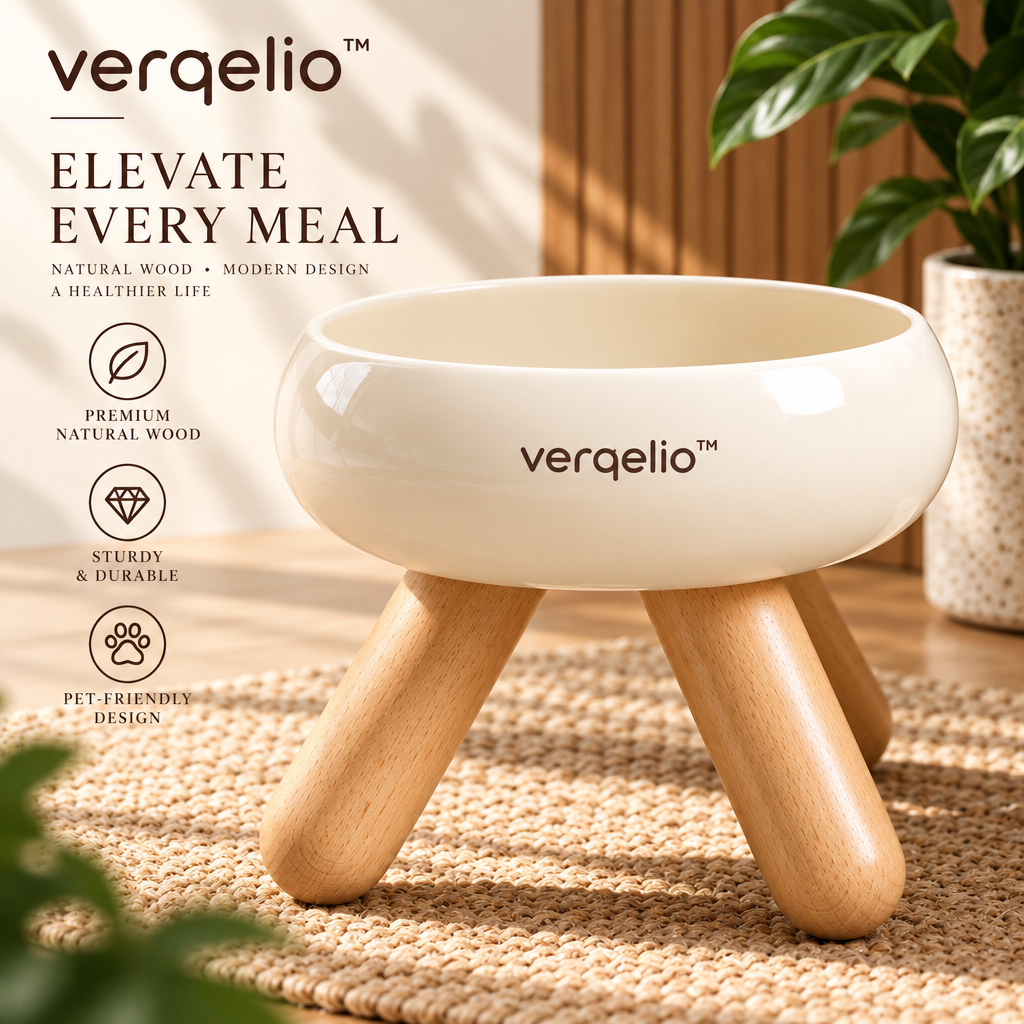 Verqelio™ Elevated Ceramic Pet Bowl