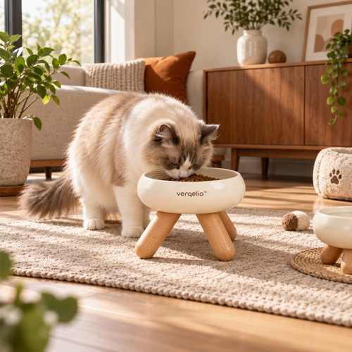 Verqelio™ Elevated Ceramic Pet Bowl