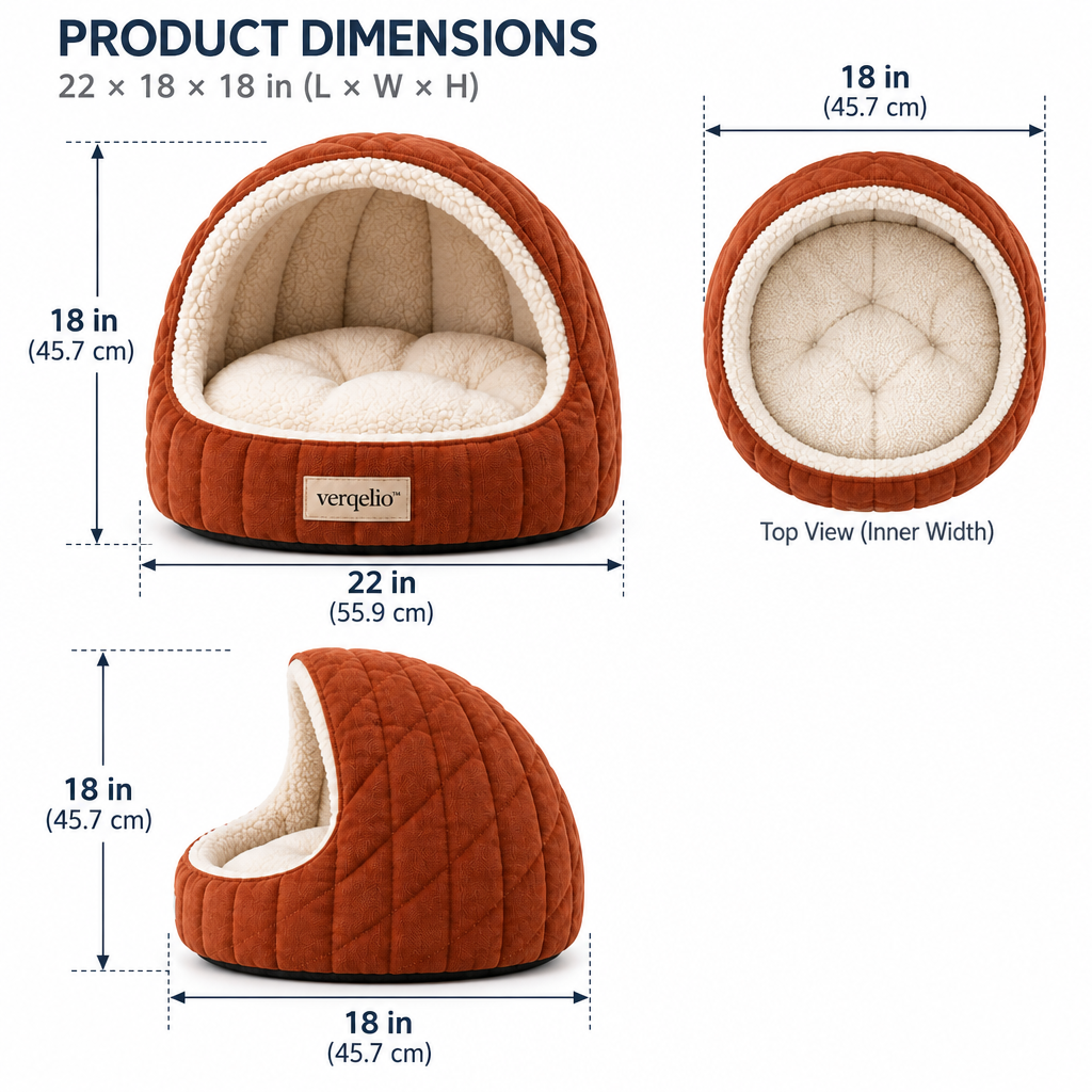 Verqelio™ Cozy Haven Pet Bed — Soft Comfort for Dogs & Cats