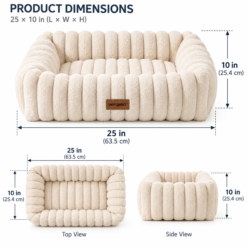 Verqelio™ CozyNest Sherpa Pet Bed