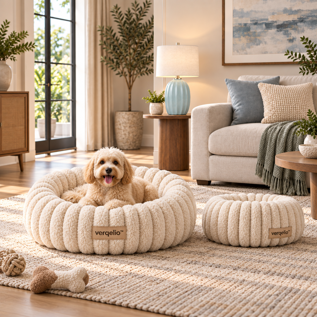 Verqelio™ Cozy Nest Pet Bed — Soft Retreat for Dogs & Cats
