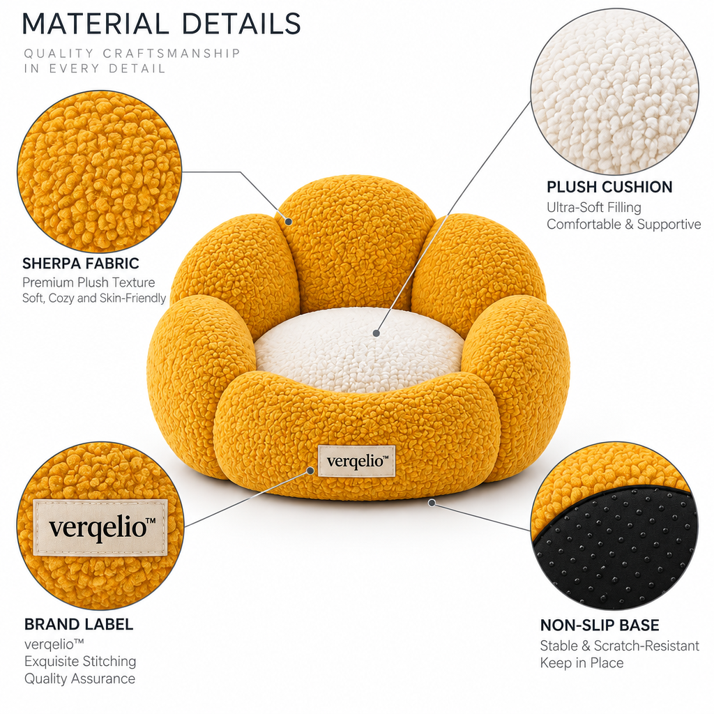 Verqelio™ Cozy Corner Pet Bed — Soft Comfort for Dogs & Cats