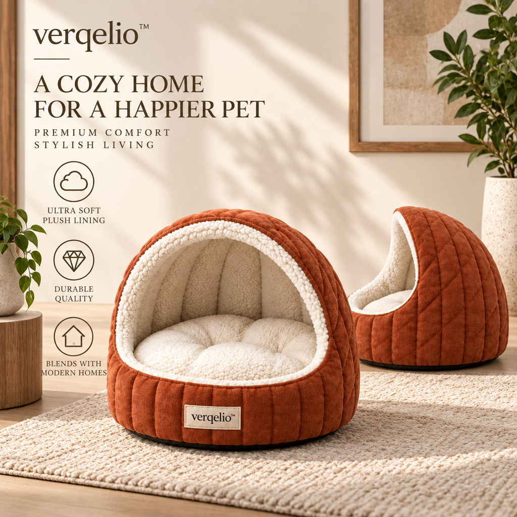 Verqelio™ Cozy Haven Pet Bed — Soft Comfort for Dogs & Cats