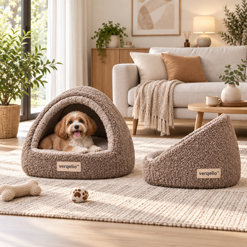 Verqelio™ Cozy Cave Pet Bed — Soft Comfort for Dogs & Cats