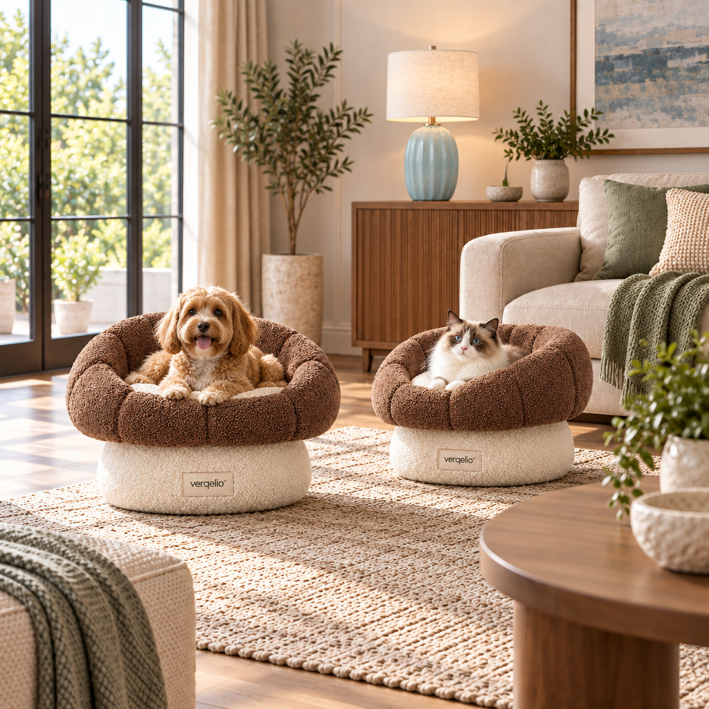 Verqelio™ Cozy Retreat Pet Bed — Soft Comfort for Dogs & Cats