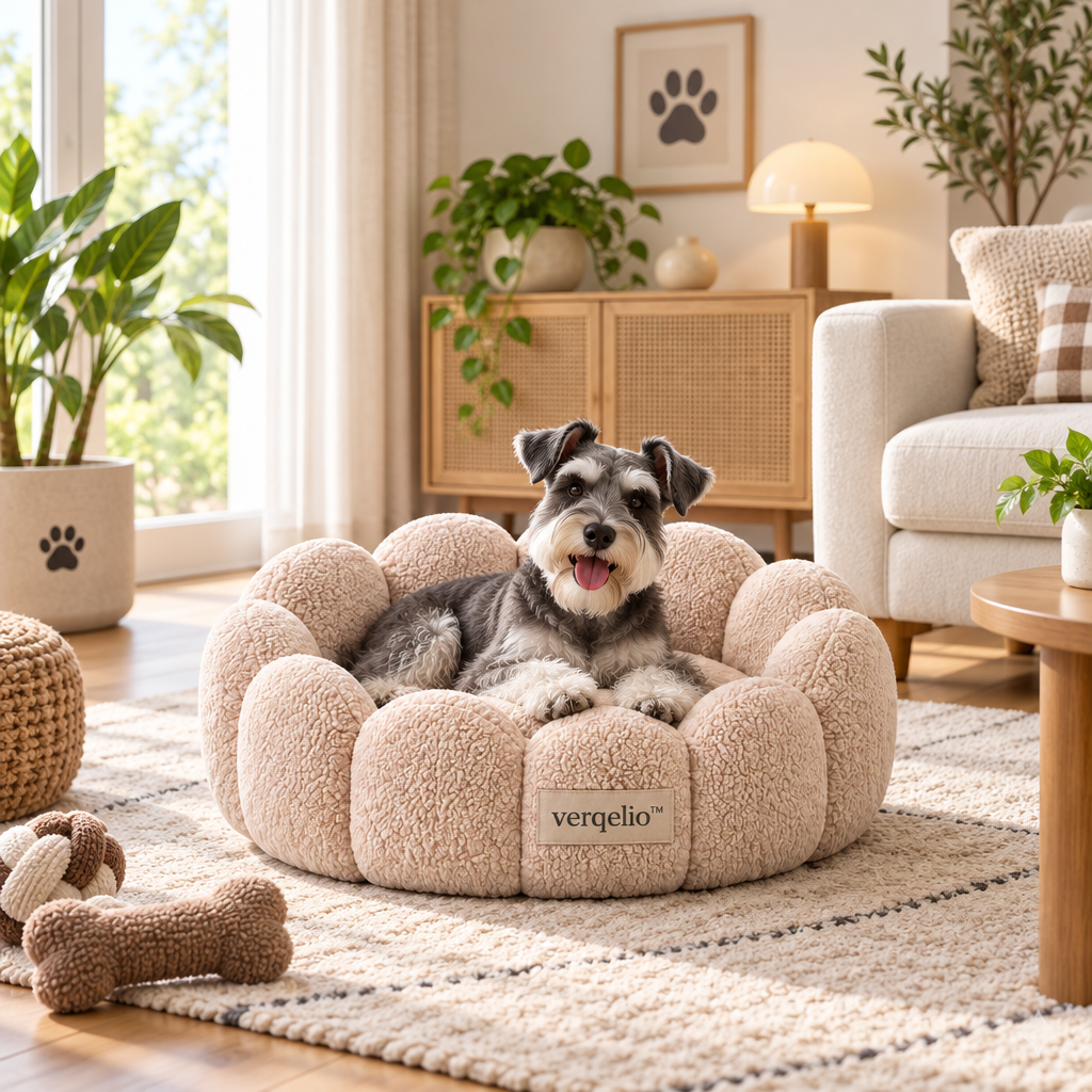 Verqelio™ Cozy Retreat Pet Bed — Soft Comfort for Dogs & Cats