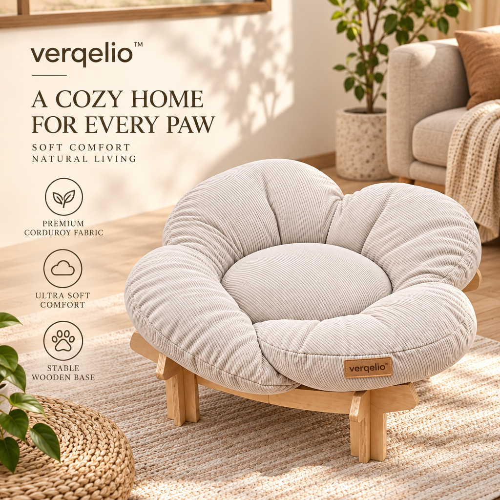 Verqelio™ Cozy Haven Pet Bed — Soft Comfort for Dogs & Cats