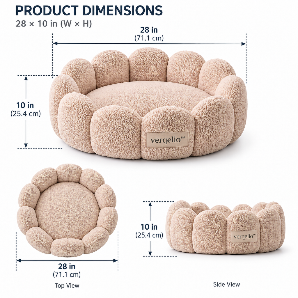 Verqelio™ Cozy Retreat Pet Bed — Soft Comfort for Dogs & Cats