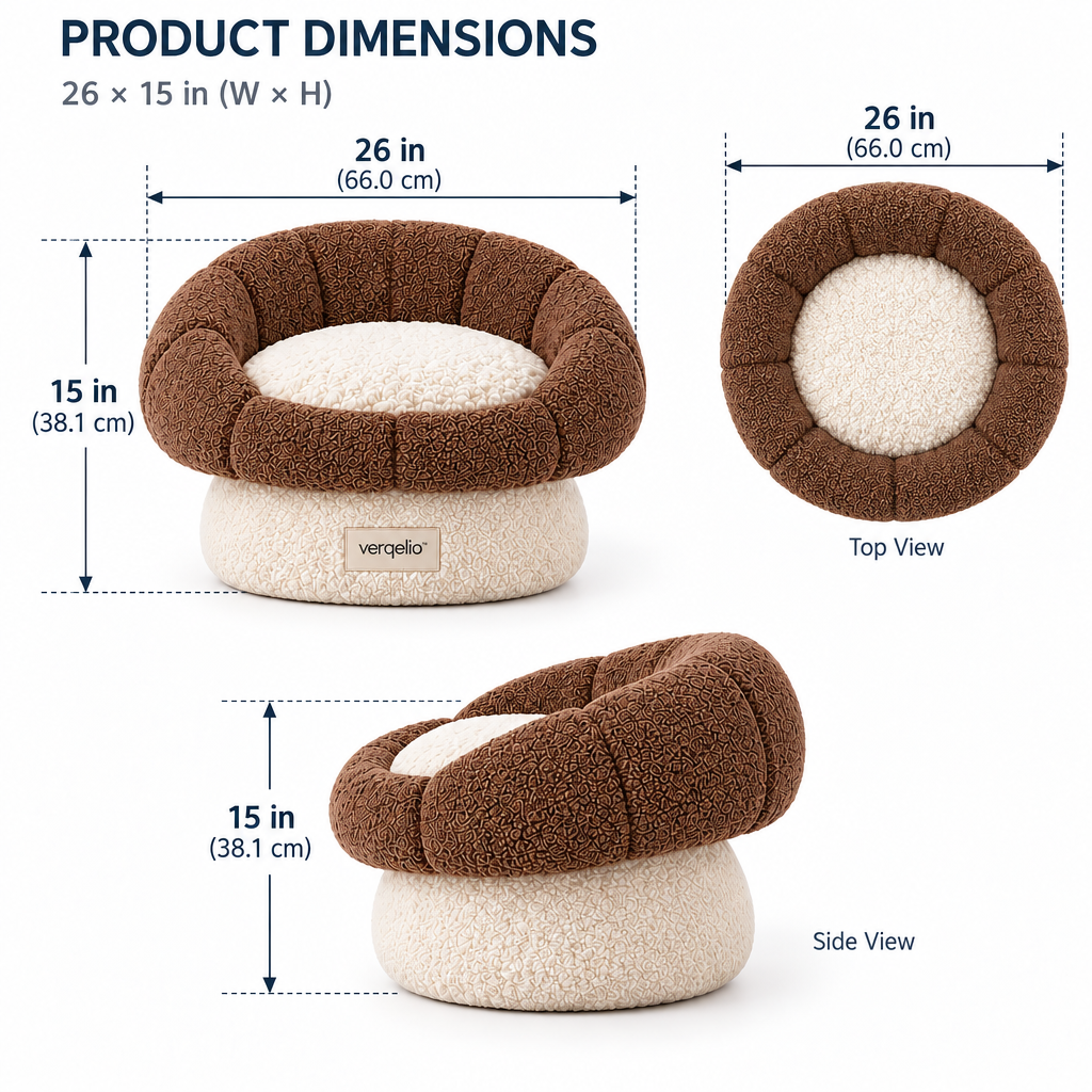Verqelio™ Cozy Retreat Pet Bed — Soft Comfort for Dogs & Cats