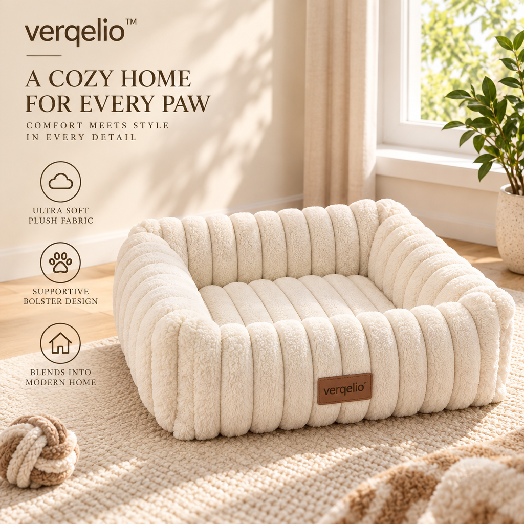 Verqelio™ CozyNest Sherpa Pet Bed