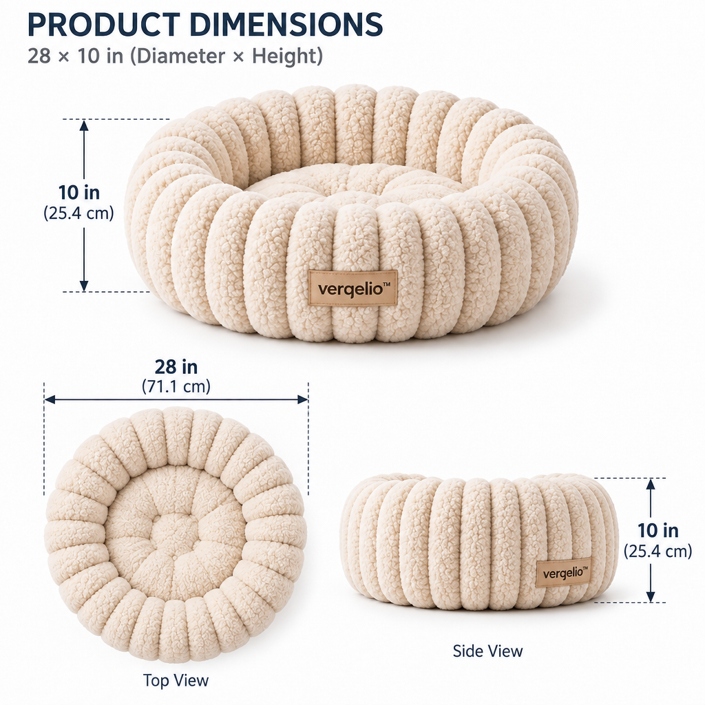 Verqelio™ Cozy Nest Pet Bed — Soft Retreat for Dogs & Cats